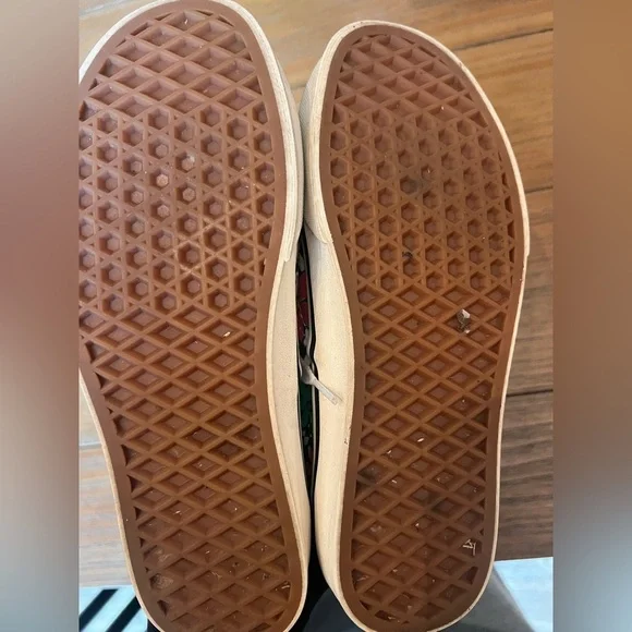 Vans Off The Wall Floral Checkerboard Lace Up Unisex Shoes Size 6.5 - Picture 2 of 4